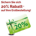 20% Erstbestellungsrabatt